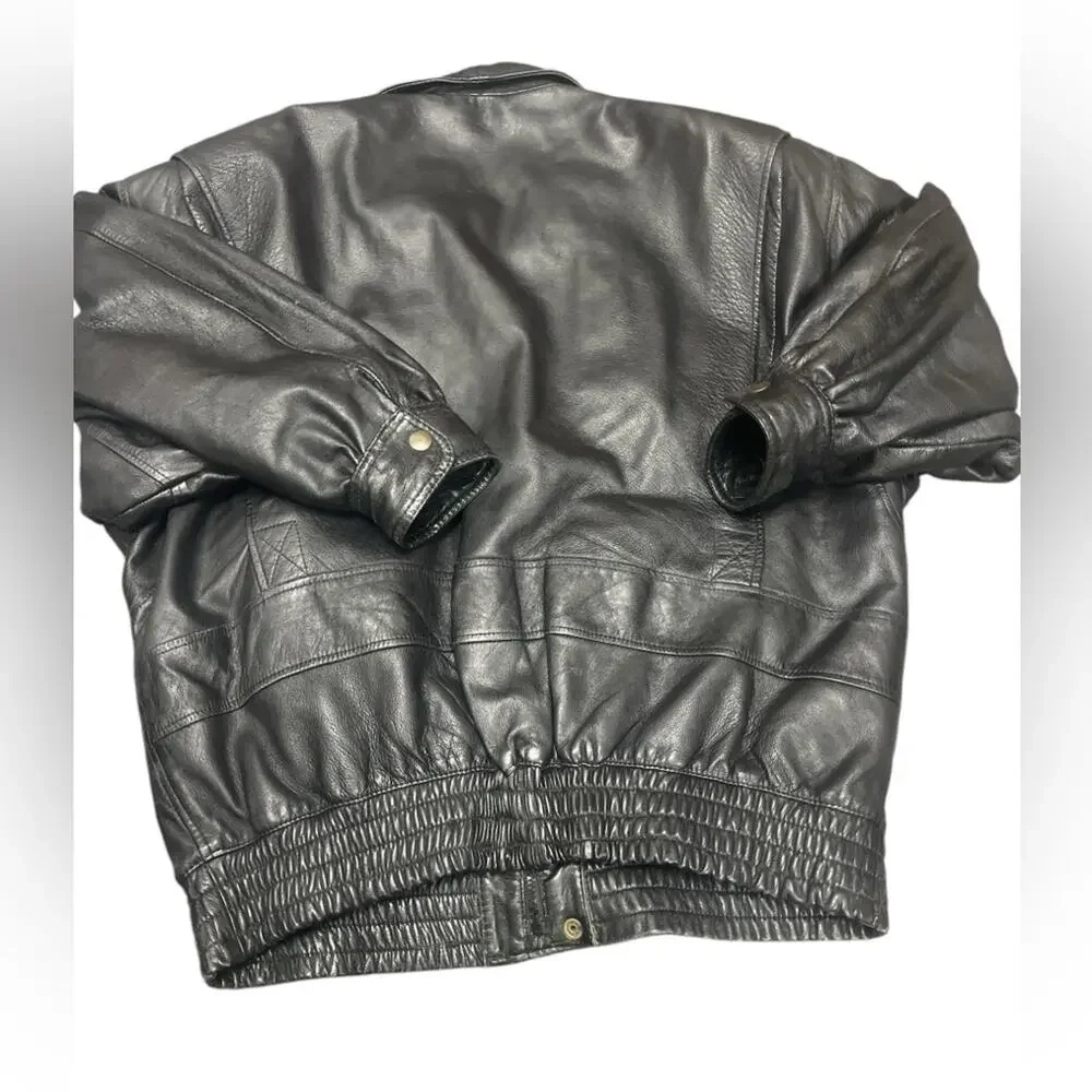 Vtg Skott Leather American Flight Jacket Original Kentucky Pilot Bomber Mens L